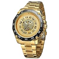 Luxury Mens Automatic Watches Tourbillon Fashion Self Winding Stainless Steel Waterproof Skeleton Mechanical Watches