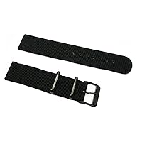 HNS Watch Bands - Choice of Color & Width (18mm, 20mm, 22mm, 24mm) - 2 Piece Ballistic Nylon Premium Watch Straps