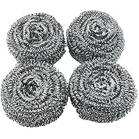 4Pcs Stainless Steel Kitchen Sponge for Washing Dishes Scrubber Cleaning Kitchen Utensil Spiral Scourers Cleaner for Pan Bowl