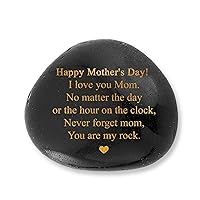 VELENTI Mothers Day Gifts - You are My Rock Mom Gifts from Son, Gifts for Mom from Daughter - Sentimental Gifts for Mothers, Gifts for Her, Gifts for Women Who Have Everything – Black