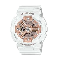 Casio BA-110X-7A1JF [Baby-G BA-110 Series Ladies Rubber Band] Watch Shipped from Japan Released in May 2022, boucle white