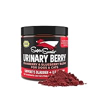 Urinary Berry Urinary Tract Supplements for Dogs & Cats, Made in USA, US & Canadian Blueberry & Cranberry Powder, UTI, Kidney Health Support, Bladder Support for Dogs (2.64 oz)