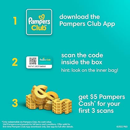 Pampers Swaddlers Diapers - Size 4, One Month Supply (150 Count), Ultra Soft Disposable Baby Diapers