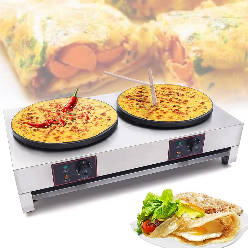 Mua Commercial Non-Stick Pancake Machine 2-Burner Crepe-Making Table Stove  3.4KW, 110V Automatic Pancake Pan For Stall Suitable For Kitchen, Dessert  Shop And So On (Not Include Plug) trên Amazon Mỹ chính hãng