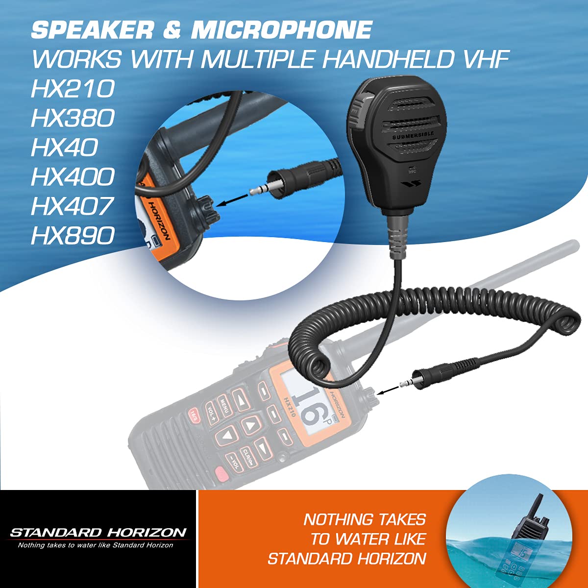 Standard Horizon MH-73A4B Speaker/Microphone Black, Small