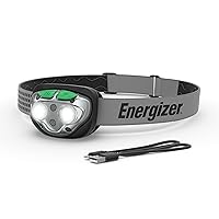 Energizer LED Rechargeable Headlamp Flashlight, 15-Hour Run Time, 400 Lumens (Charging Cable Included)