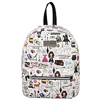 Bioworld Harry Potter Hogwarts Chibi Characters & Icons All Over Print White Mini Backpack