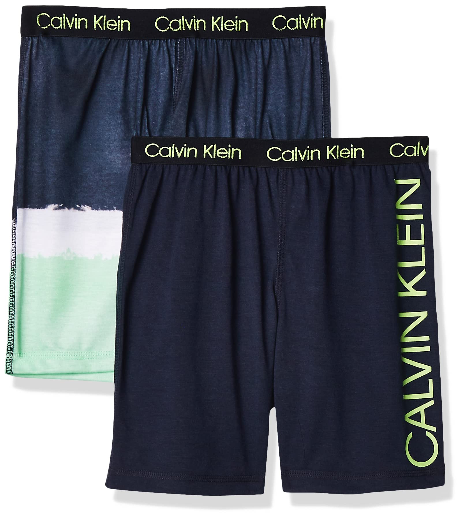 Calvin Klein Boys' Little Lounge Pajama Shorts, 2 Pack