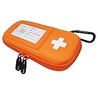 Double Epipen Holder | Hardcase Insulated Epipen Case | Highly Visible and Noticeable EpiPen Carrier Bag in Case of an Emergency | Bright Orange Epipen Carry Case Insulated Pouch