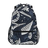 ALAZA Music Notes and Flying Piano Keys on A Dark Abstract Background Backpack for Women Men,Travel Trip Casual Daypack College Bookbag Laptop Bag Work Business Shoulder Bag Fit for 14 Inch Laptop