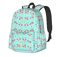 YISHOW The Axolotl Kawaii Classic Backpack With Adjustable Padded Shoulder Straps For College Travel Work For Men Women