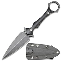 C1292 Fixed Blade Knife,D2 Blade,G10 Handle EDC Knifes for Outdoor,Camping,Survival(Black) …