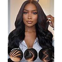 Nadula Pre Everything Glueless 13x4 Lace Front Bye Bye Knots Body Wave Wig Human Hair Pre Plucked Pre Bleached Invisible Knots Pre Cut 13X4 HD Lace Frontal Wig 150% Density 18inch