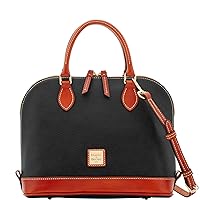 Dooney & Bourke Women's Zip Zip Satchel in Pebble Grain Leather, Large Handbag with Adjustable & Detachable Shoulder Strap