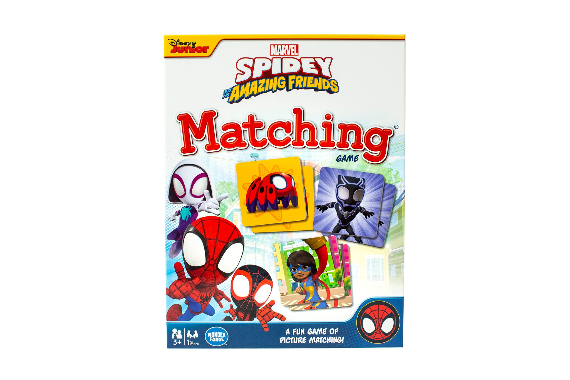 Marvel Matching Game by Wonder Forge | For Boys & Girls Age 3 to 5 | A Fun & Fast Disney Memory Game for Kids | Spider-Man, Captain America, Black Panther, Hulk, and more(Packaging may vary)