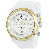 Glam Rock Women's GR62108 Miami Beach Silver Dial White Silicone Watch