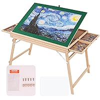 VEVOR 1500 Piece Puzzle Table with Folding Legs, 4 Drawers and Cover, 32.7