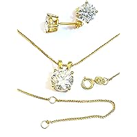 4 carat SOLID 18k GOLD Certified Diamond Necklaces 18