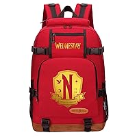 Wednesday Addams Casual Backpack,High Capacity Bookbag Waterproof Laptop Computer Rucksack for College
