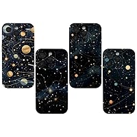 4 Styles Phone Cases Compatible for iPhone 14 pro/14 pro max/15 pro/15 pro max Cases, Planet Star