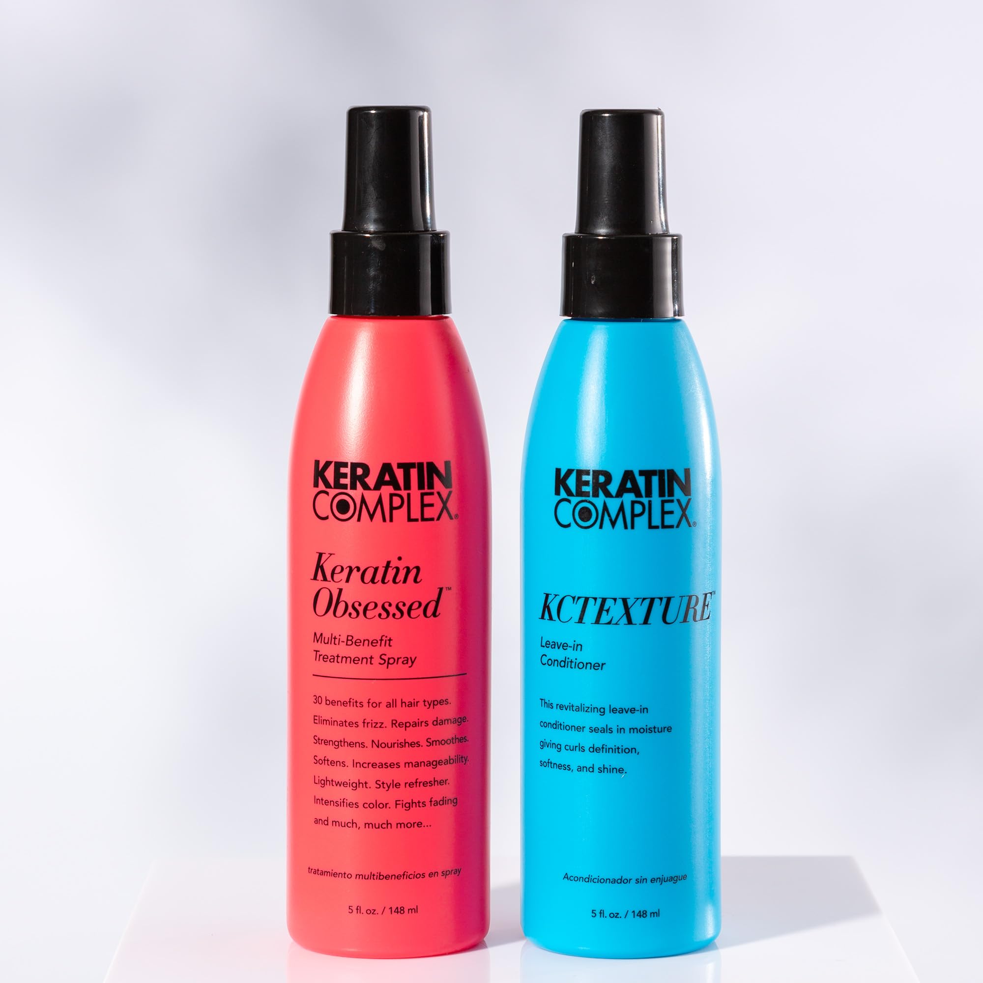 Keratin Complex Blow Dry Essential Curl Kit - Keratin Obsessed (5oz) + KCTEXTURE Leave-In Conditioner (5oz)