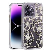 Case-Mate iPhone 14 Pro Case - Floral Gems - With 10ft Drop Protection & Wireless Charging - Luxury Sparkle Rhinestones Case for iPhone 14 Pro - Lightweight, Anti Scratch, Shock Absorbing Materials