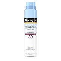 Neutrogena Ultra Sheer Body Mist Sunscreen Spray Broad Spectrum SPF 30, Lightweight, Non-Greasy & Water Resistant, Oil-Free & Non-Comedogenic, Oxybenzone-Free UVA/UVB Sunscreen Mist, 5 oz (Pack of 3) Neutrogena Ultra Sheer Body Mist Sunscreen Spray Broad Spectrum SPF 30, Lightweight, Non-Greasy & Water Resistant, Oil-Free & Non-Comedogenic, Oxybenzone-Free UVA/UVB Sunscreen Mist, 5 oz (Pack of 3)