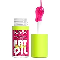 NYX PROFESSIONAL MAKEUP Fat Oil Lip Drip, Moisturizing, Shiny and Vegan Tinted Lip Gloss - Supermodel (Shimmering Magenta)