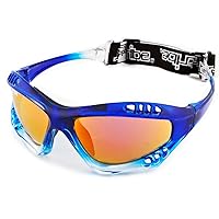 Jettribe Pro Fade Frame Goggles - Storage Case Anti-fog Design Goggles for PWC Jetski Racers Enthusiasts - Stylish Revo Lens for Eye Protection and Clear Vision - Navy Blue