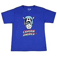 Marvel Boys Captain America Big Face Superhero T-Shirt