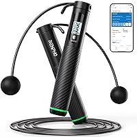 RENPHO Cordless Jump Rope, Weighted Jump Rope with Counter, Jump Ropes for Fitness, Smart Skipping Rope for Crossfit, Gym, Burn Calorie, APP Data Analysis, at-Home-Workout for Women Men Adult Kids