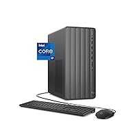 Envy Desktop, 12th Gen Intel Core i7-12700, 16 GB RAM, 512 GB SSD & 1 TB SATA Hard Drive, Windows 11 Pro, Wi-Fi & Bluetooth, Wired Keyboard & Mouse, Pre-Built PC Tower (TE01-3022, 2022),black