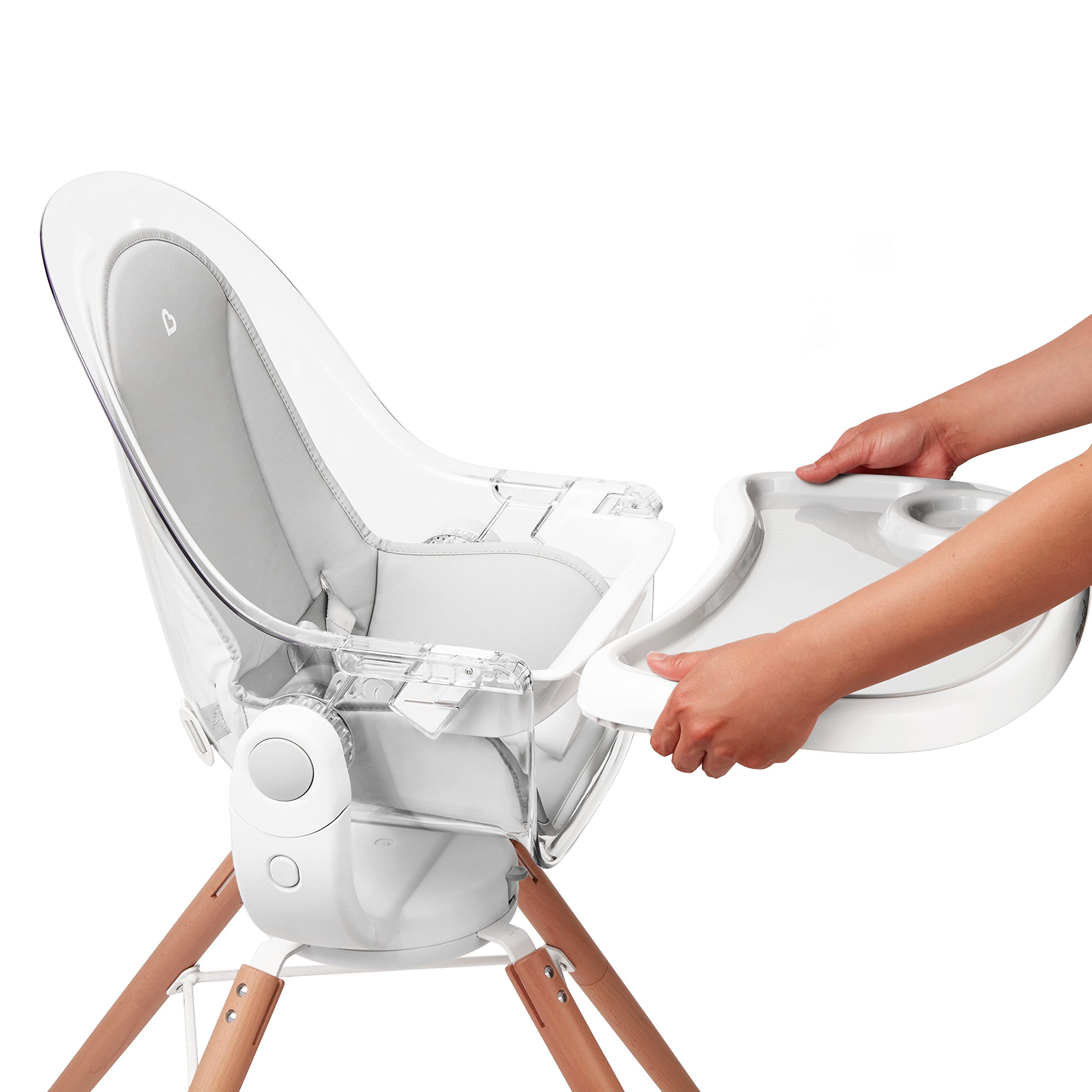 Munchkin® 360° Cloud™ Baby High Chair with Clear Seat and 360° Swivel