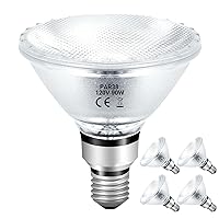 PAR38 Halogen Flood Light Bulbs 90W 120V, 4Pcs Halogen PAR38 90W Light Bulbs Dimmable with E26 Base, 2800K Warm White, 1600 Lumens for Indoor and Outdoor