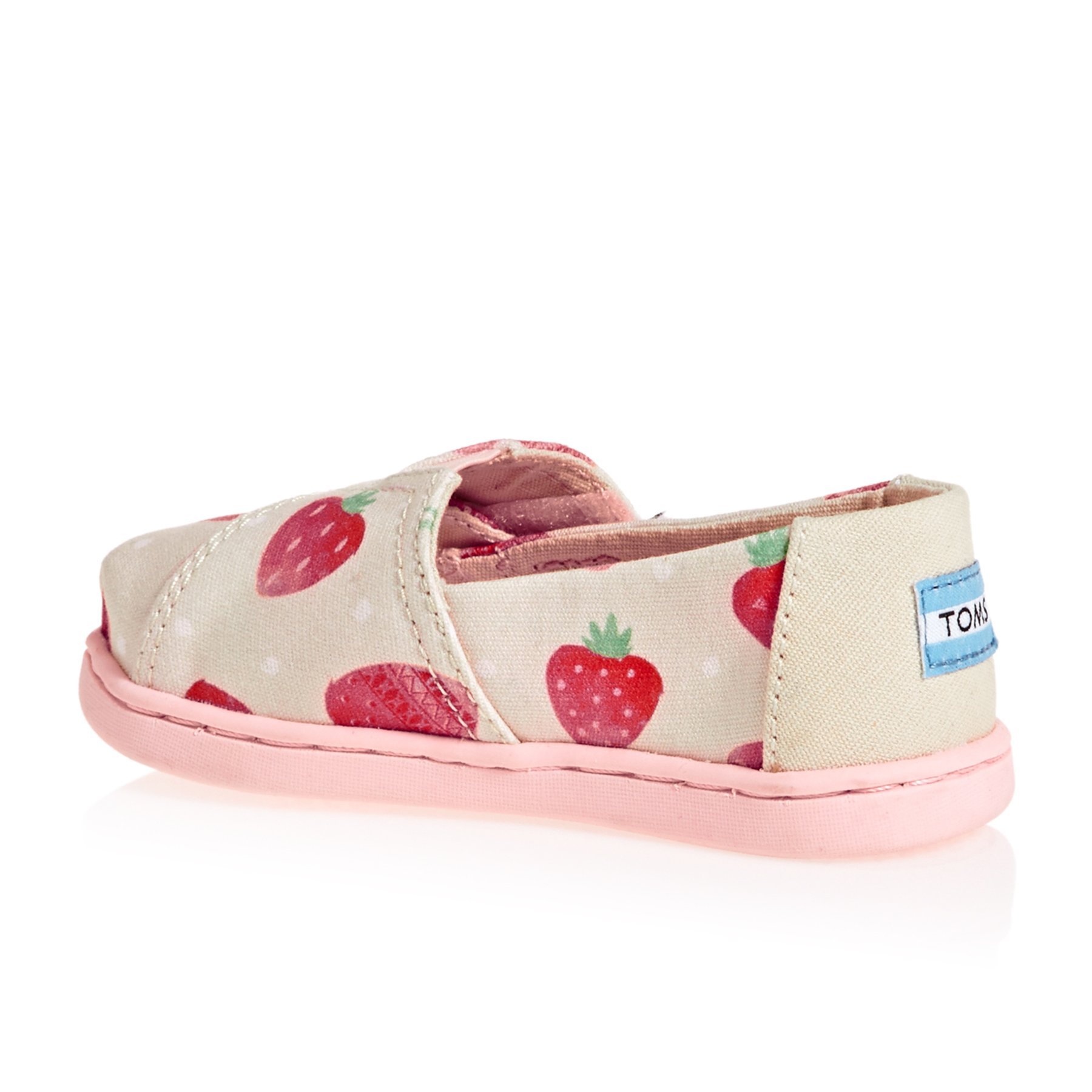 TOMS Kids Baby Girl's Alpargata (Infant/Toddler/Little Kid) Birch Strawberries/Cream