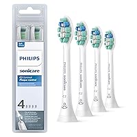Optimal Plaque Control Replacement Toothbrush Heads, HX9024/65, BrushSync™ Technology, White 4-pk