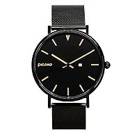 PICONO RGB Series - Multi Dial Water Resistant Analog Quartz Quickly Release Stainless Steel Watch - No. RGB-6502 Gold