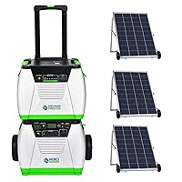Platinum System 1800W Solar & Wind Powered Pure Sine Wave Off-Grid Generator + 1200Wh Power Pod (1920Wh total) + 3 of 100W Solar Panels w/Infinite Expandability, Gasless, Fumeless