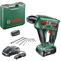 Bosch Cordless Rotary Hammer Uneo Maxx (1 battery, 18 Volt System, max. drilling diameter in concrete: 10 mm, in carrying case)