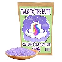 Talk to The Butt Unicorn Bath Soak - Sassy Gag Gift for Unicorn Lovers - Stocking Stuffers for Kids - Pretty Bath Salts for Relaxation - Fun Bath Salts for Girls