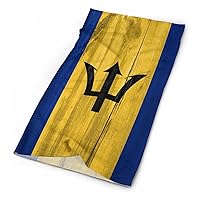 Flag of Barbados Unisex Neck Gaiter Face Cover Scarf Seamless Bandanas Face Mask for Cycling Hiking