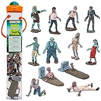Safari Ltd. Zombies Super Toob - Miniature Zombie Figures for Halloween Display and Imaginative Play - Toy Figures for Boys, Girls & Kids Ages 3+