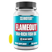 Biotest Flameout DHA-Rich Fish Oil - 4200 mg Omega-3 - Pharmaceutical Grade DHA & EPA - 90 Softgels (30 Day Supply)