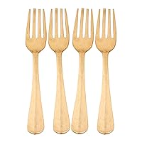Shiv Shakti Arts® Brass Fork - Tableware - Cutlery Set (Heavy Gauge - 7.2