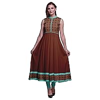 Bimba Indian Kurtis for Women Solid Readymade Anarkali Dress Printed Indian Kurti