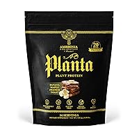 Ambrosia Planta - Premium Organic Plant-Based Protein | Vegan & Keto Friendly | Gourmet Flavors with No Bloating or Stomach Upset | Gluten & Soy Free | No Added Sugar | 14 Servings | (Banana Maple)