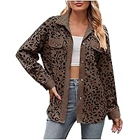 YZHM Shackets for Women 2023 Corduroy Oversized Fall Spring Blouses Lightweight Button Down Jackets Long Sleeve Trendy Tops