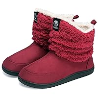 Men Women Slipper Boots Winter Indoor Outdoor Bootie Slippers Plush Fleece Memory Foam House Shoes