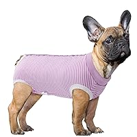 SAWMONG Dog Recovery Suit, Recovery Suit for Dogs After Surgery, Dog Spay Surgical Suit for Female Dogs, Dog Onesie Body Suit for Surgery Male Substitute Dog E-Collar Cone, Purple, XXX-Large