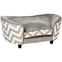 Snuggle Pet Sofa Bed, 26.5 by 16 by 16-Inch, Gray